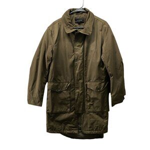 Banana Republic Parka Coat Jacket Mens S Water Resistant Stadium Field Green